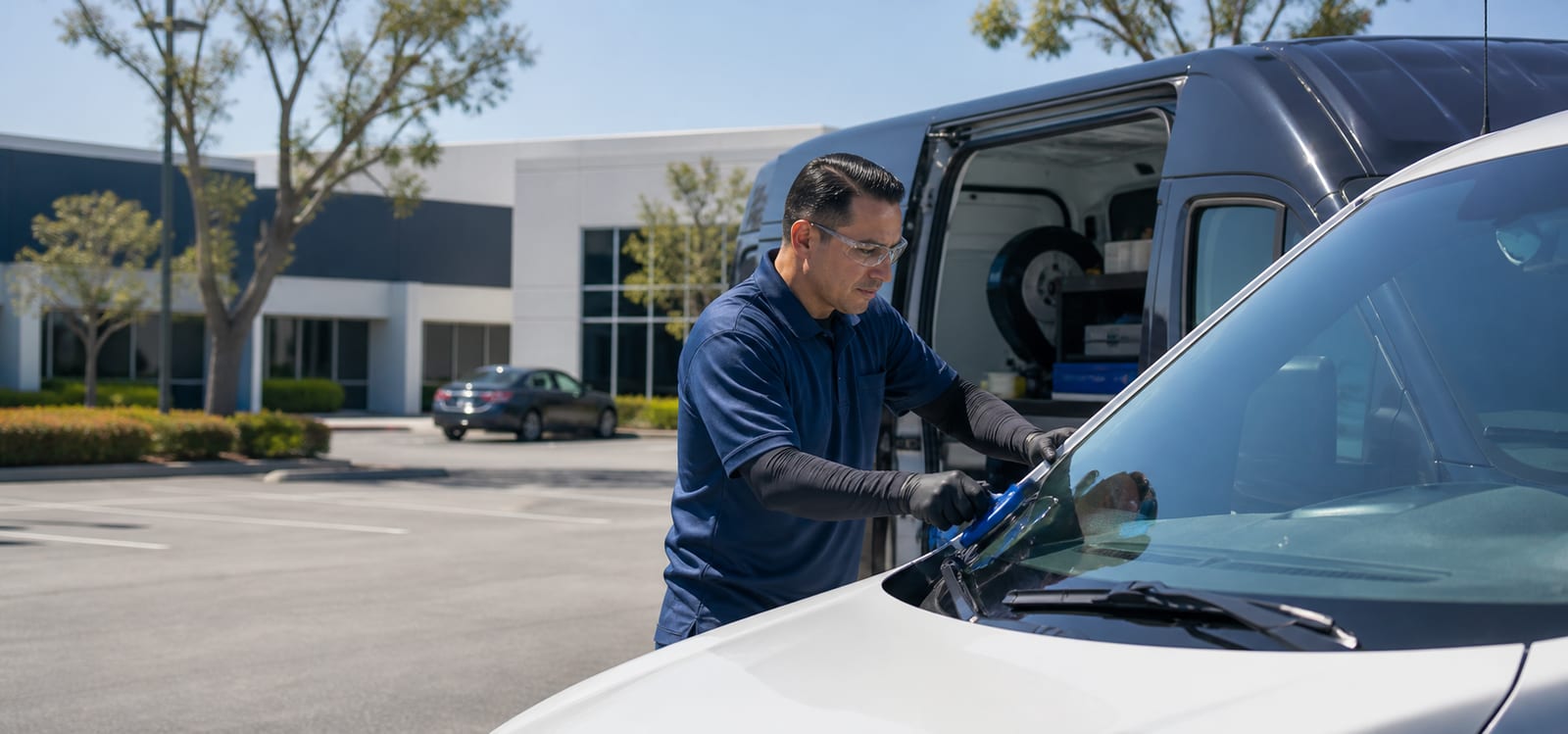 Fleet and commercial auto glass service